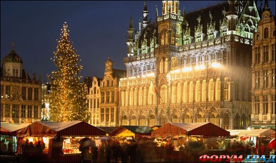 Рождественский рынок в Брюсселе