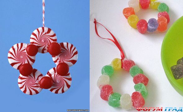 Украшение из лединцов и мармелада