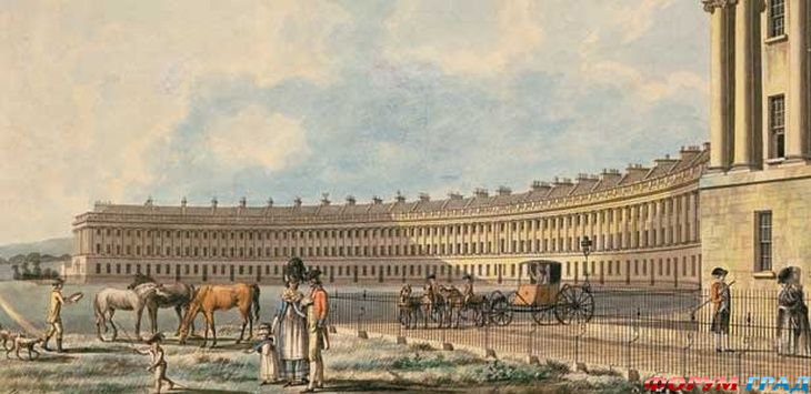 Картина с изображением отеля The Royal Crecent