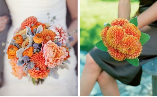 bright-orange-bridal-bouquets
