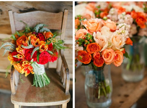 bright-orange-bridal-bouquets