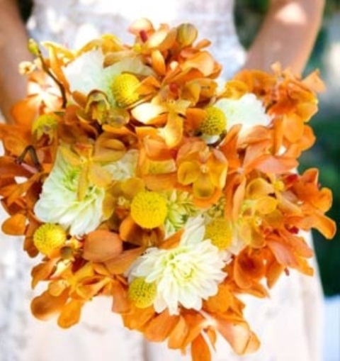 bright-orange-bridal-bouquets