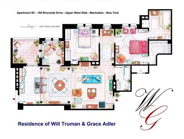 floor-plans-of-the-most-famous-tv-apartments4