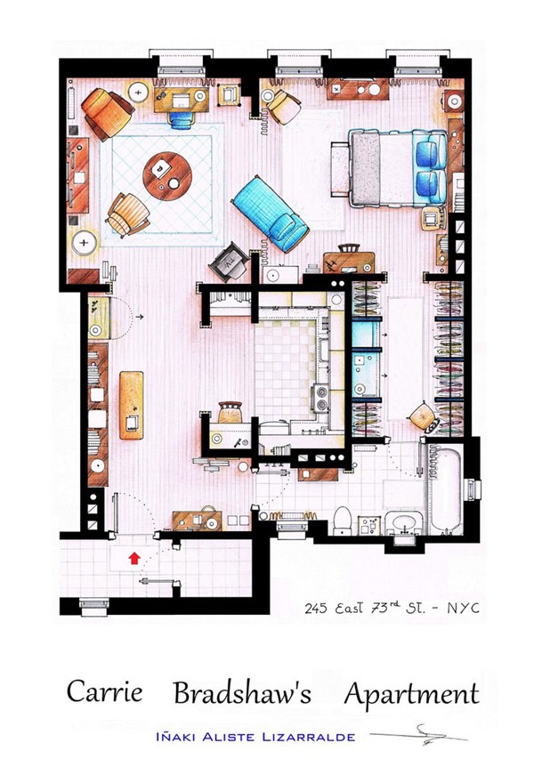 floor-plans-of-the-most-famous-tv-apartments5