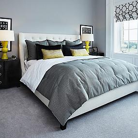 25 ideas charming combination of gray and yellow bedroom-08