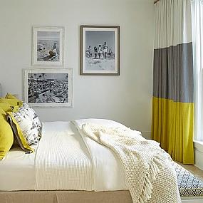 25 ideas charming combination of gray and yellow bedroom-10