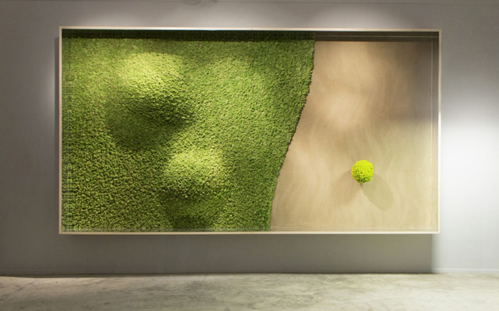 Картина с удивительными 3D растительными скульптурами, изображающими дюны