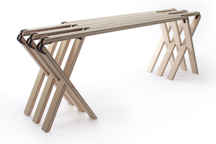 folding bench in modern style-01