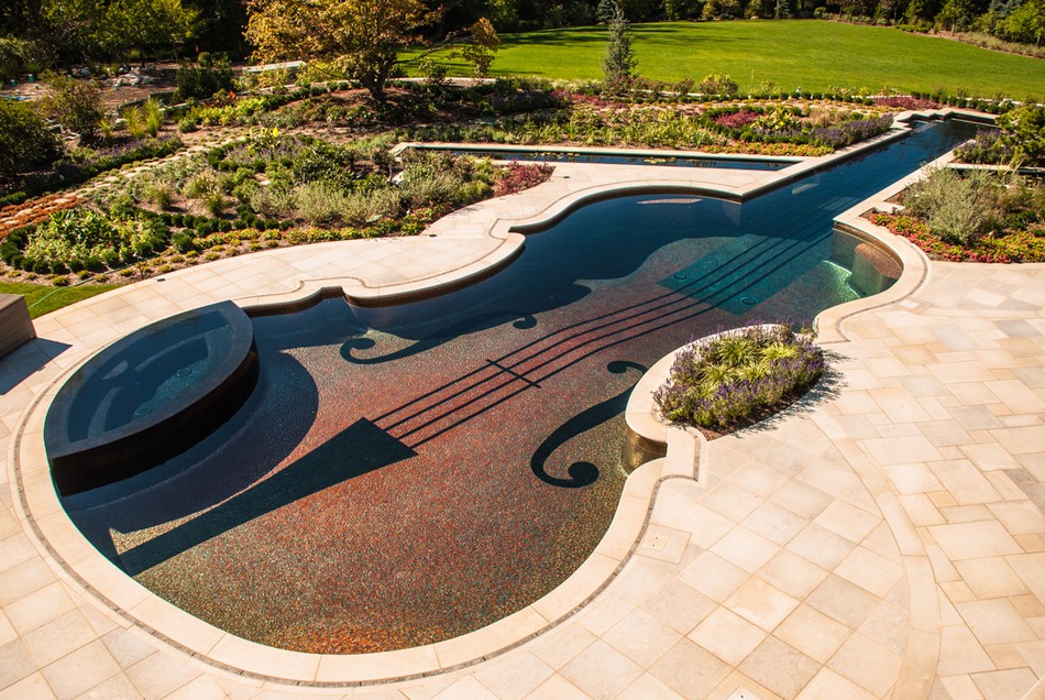 the pool in the form of large-scale copy violin-10