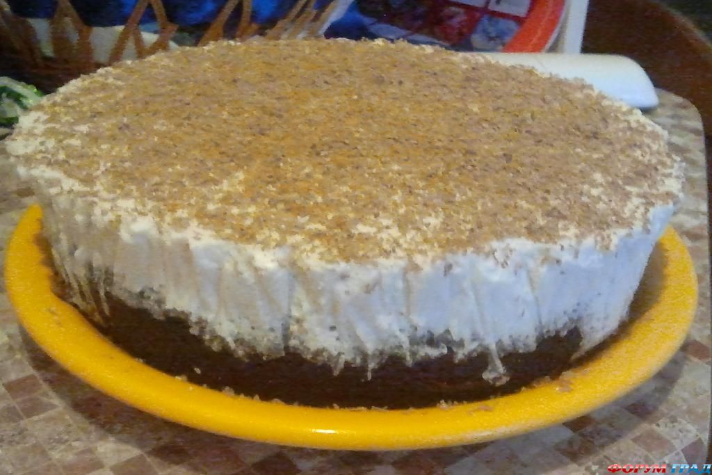Творожный пирог с крем суфле