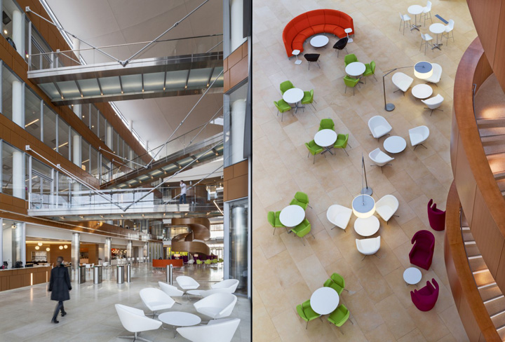Дизайн интерьера офиса GlaxoSmithKline от Robert A. M. Stern Architects & Francis Caufmann 