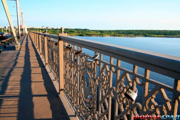 Мост влюбленных в Рязани