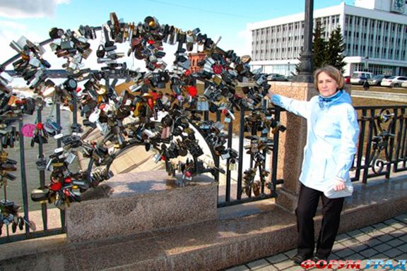 Мост любви в Томске