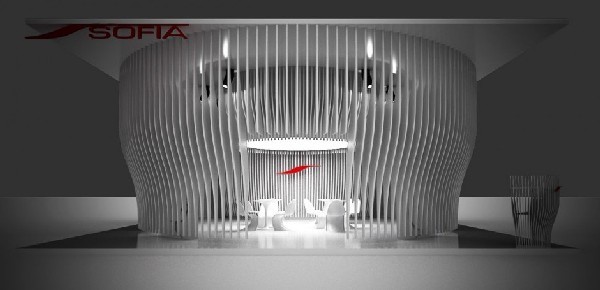 Креативный дизайн павильона для презентаций компании «Софья»