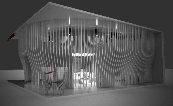 Креативный дизайн павильона для презентаций компании «Софья»