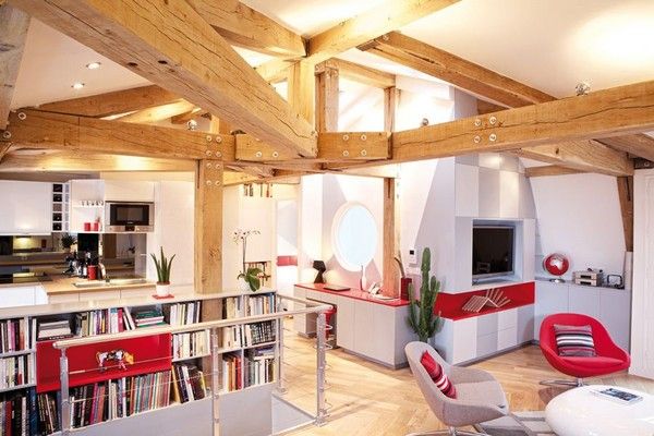Дизайн квартиры на чердаке: эксклюзивный интерьер Le Loft des Innocents