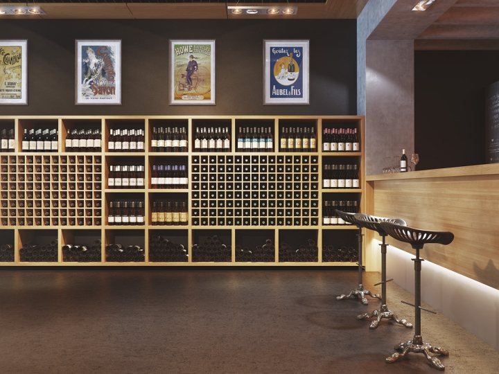 Внутренний дизайн винного магазина Viarde