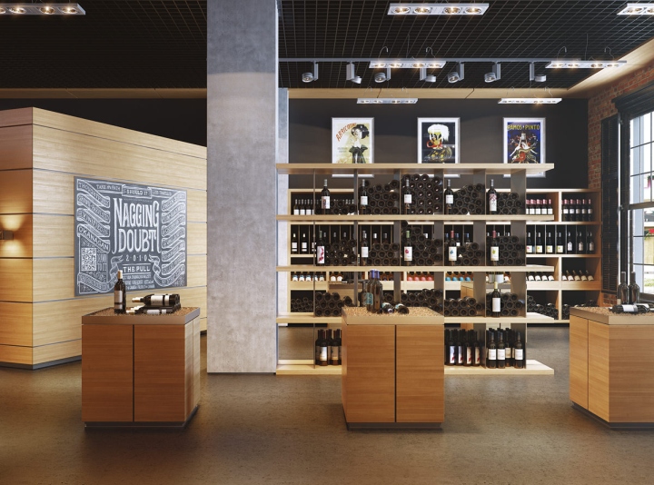 Внутренний дизайн винного магазина Viarde