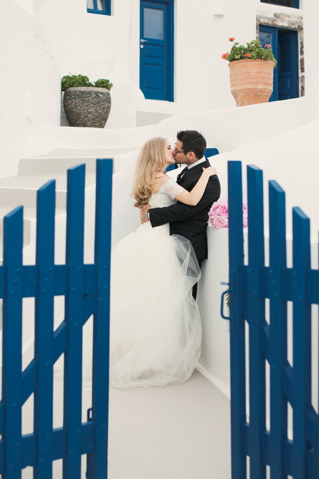 Красивая свадьба на Санторини, Греция