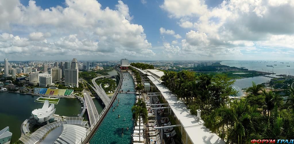 Крыша отеля Marina Bay Sands