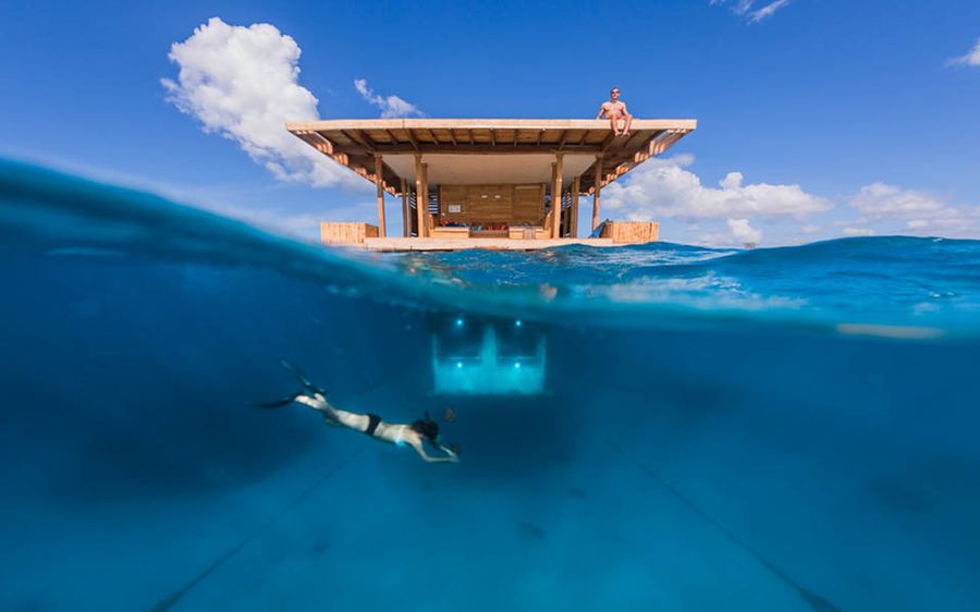 Плавающий отель курорта Манта в Танзании