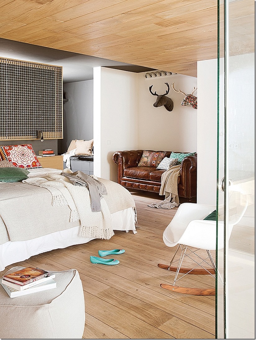 Дизайн спальни в более современном промышленном стиле