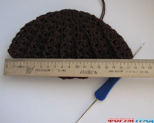ширина вязаной шапки