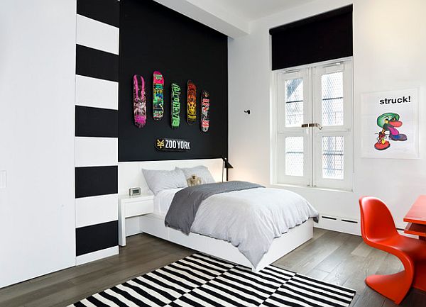 black-and-white-teenage-bedroom