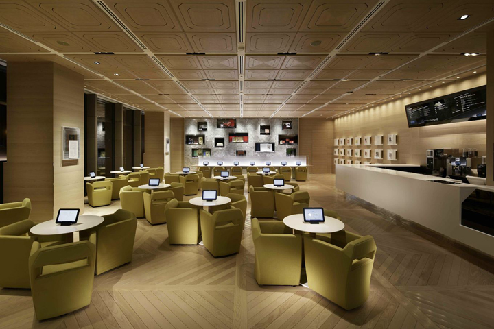 Красивый дизайн кафе Honto Cafe в Японии