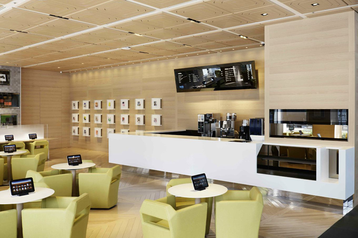Красивый дизайн кафе Honto Cafe в Японии