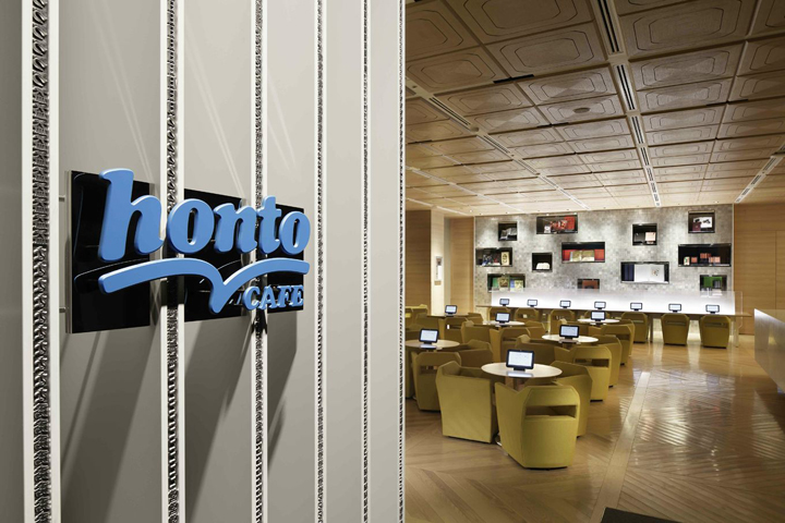 Красивый дизайн кафе Honto Cafe в Японии