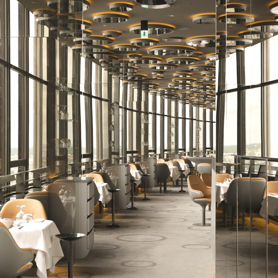 Дизайн интерьера ресторана UBER-LUXUE CIEL DE PARIS