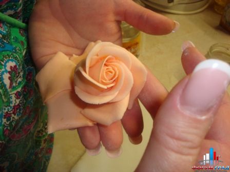 Как сделать розу из мастики пошагово