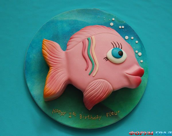  розовая рыбка