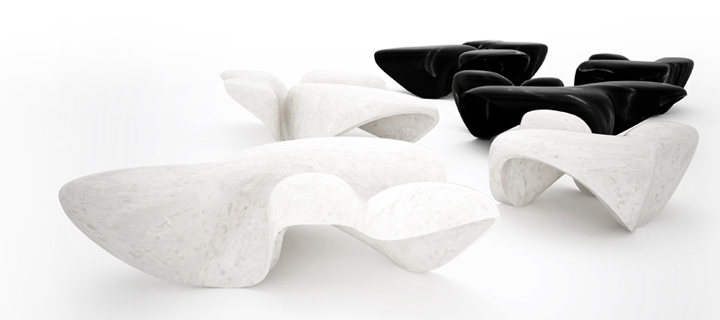 Мраморные столы от Zaha Hadid