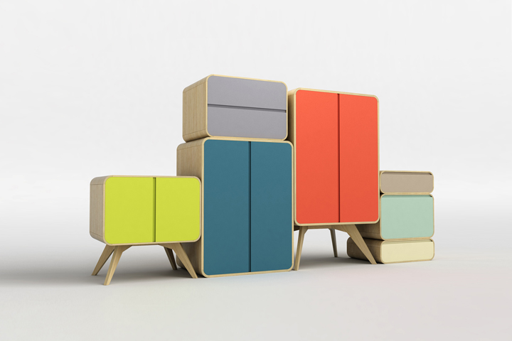 Модульная мебель: вложенные шкафчики от Саши Митровича