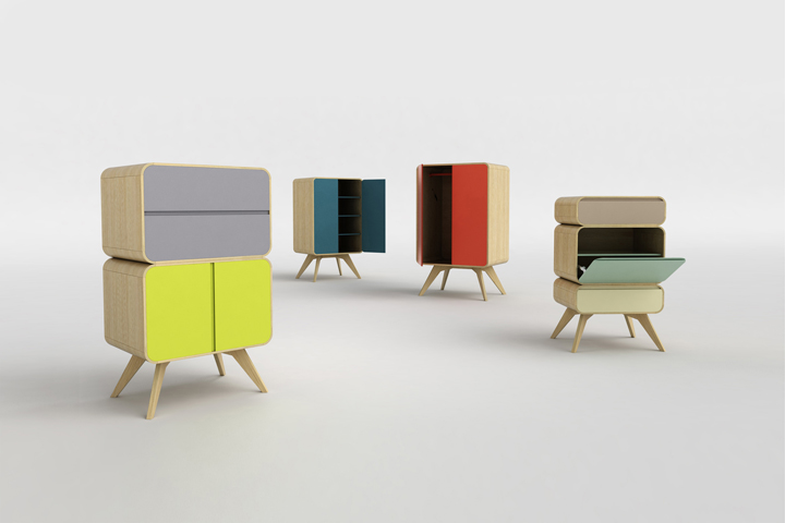 Модульная мебель: вложенные шкафчики от Саши Митровича