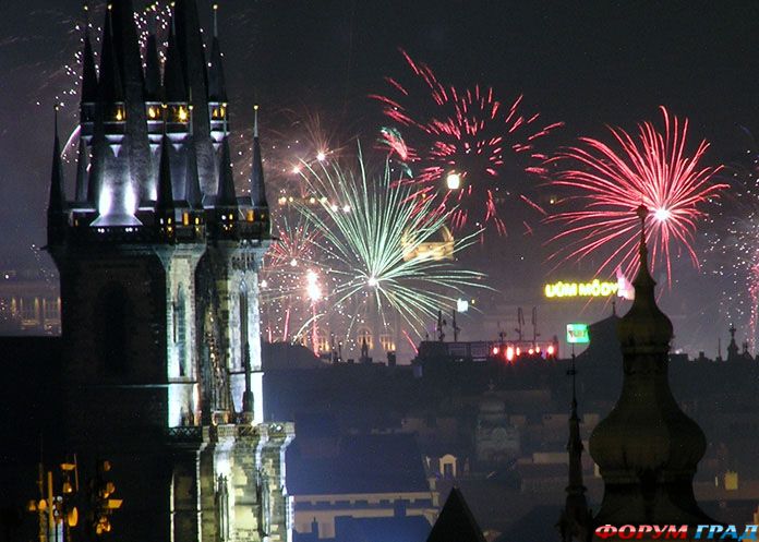 Фейерверк в Праге