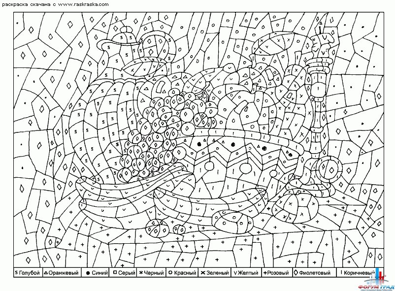 Раскраски по цифрам