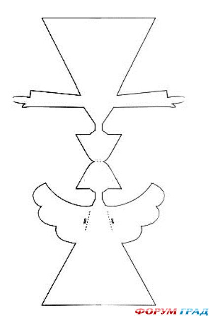 Такие же Рождественские ангелочки поделки из бумаги можно быстро и легко