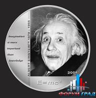 Монета с изображением Эйнтштейна