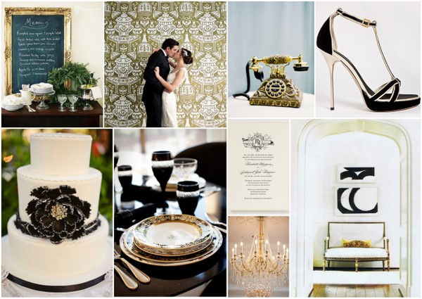 black-white-gold-wedding-colors