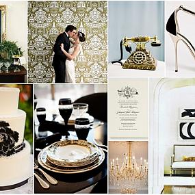 black-white-gold-wedding-colors