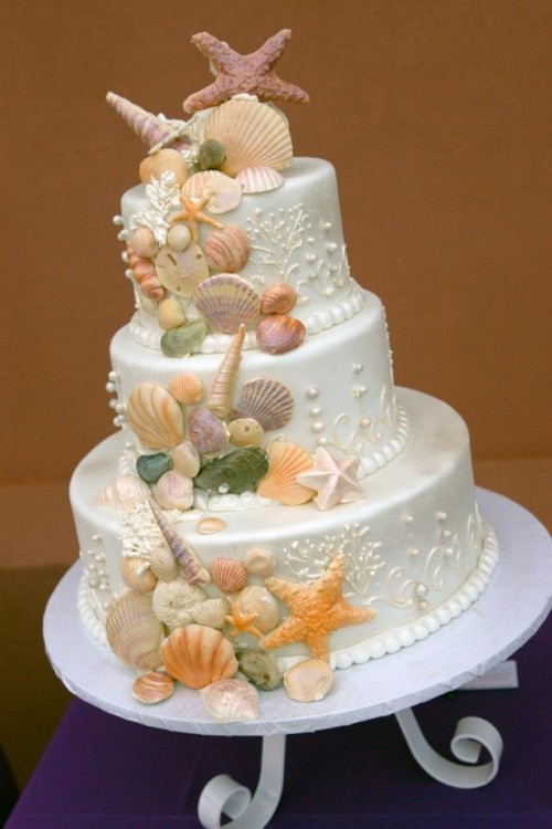 Свадебный торт в морском стиле