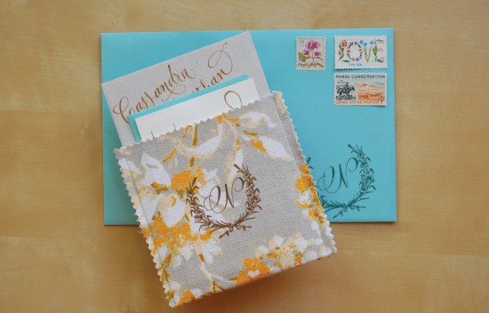 rubber-stamp-fabric-pocket-wedding-invitations-1