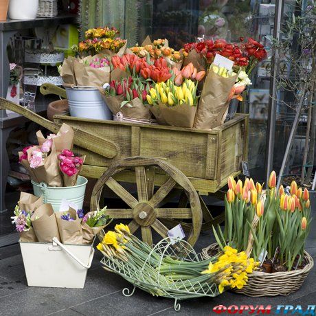 Декоративный вариант для цветочного магазина