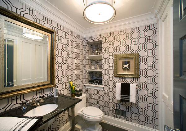 Eye Catching Wallpapered Room