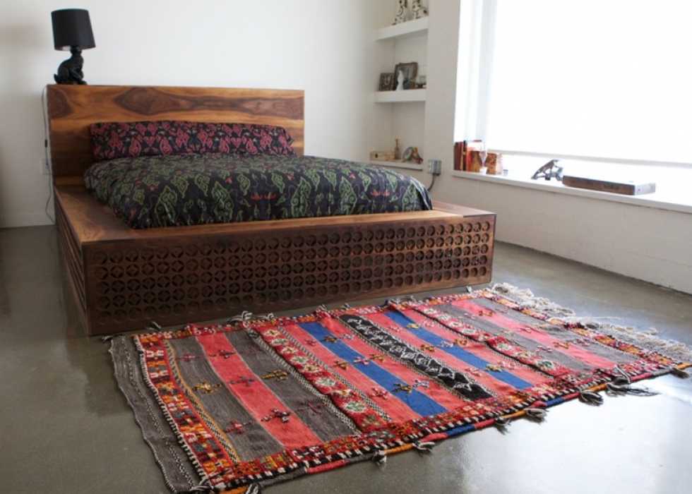 Кровать Q’Lin Bed в интерьере современной спальни