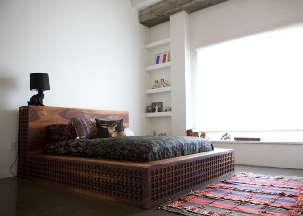 Кровать Q’Lin Bed в интерьере современной спальни
