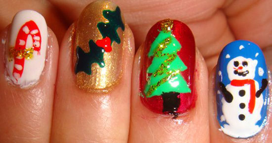 Рождественские дизайны для ногтей
